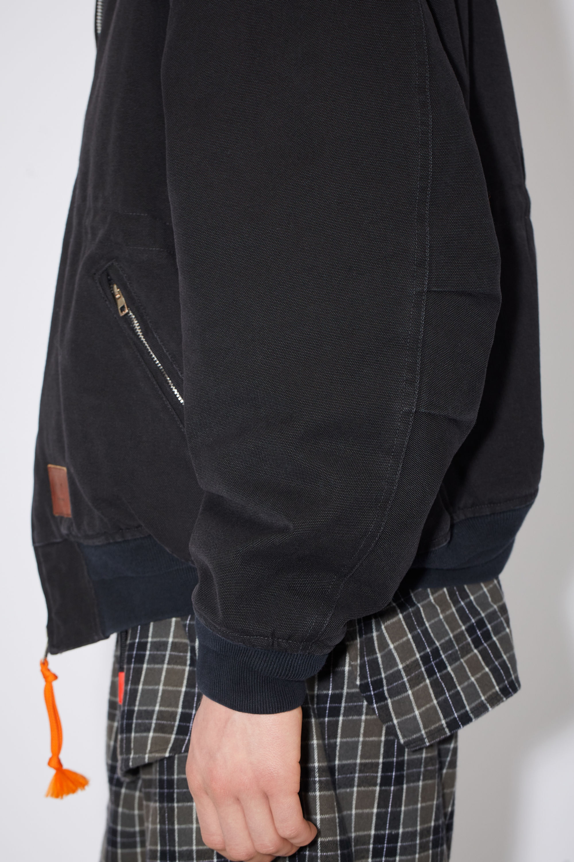 Cotton bomber jacket - Black - 5