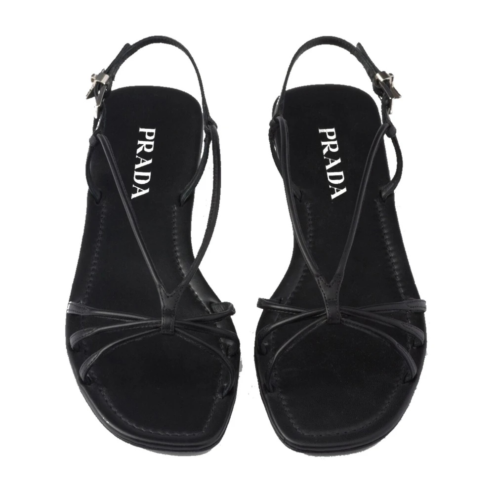 LEATHER FLAT SANDALS SQUARE TOE WOMEN - 4