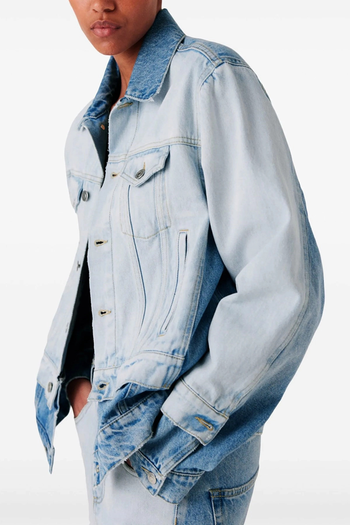Layered denim jacket - 2