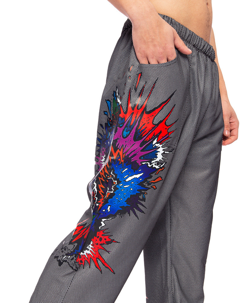 ERL Mesh Trackpants Knit Silver outlook