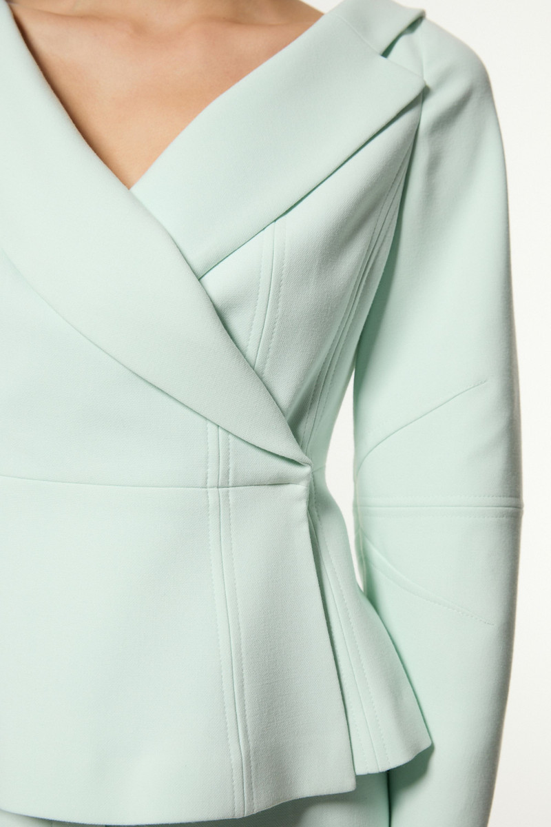KAREN MILLEN Compact Stretch Tailored Assymetric Peplum Jacket outlook