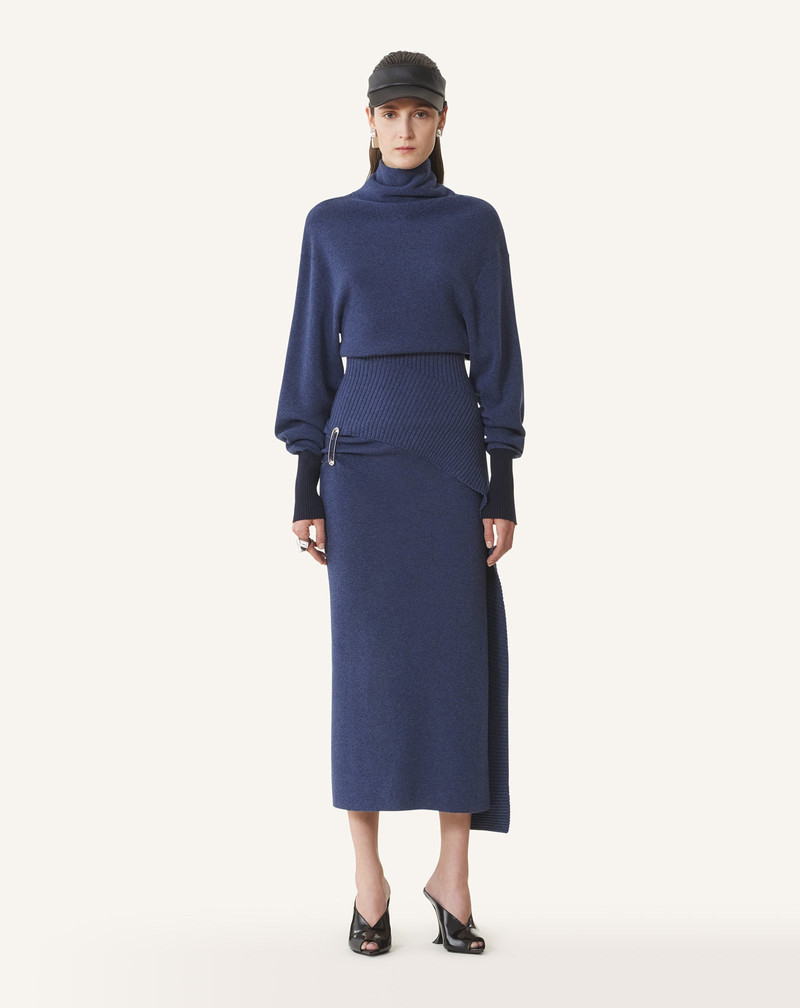 Lanvin WOOL AND CASHMERE MIDI DRESS outlook