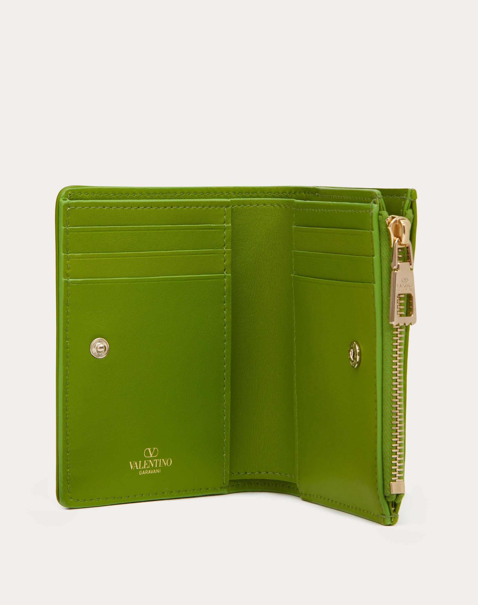 VALENTINO GARAVANI LEATHER TOILE ICONOGRAPHE WALLET IN CALFSKIN - 5