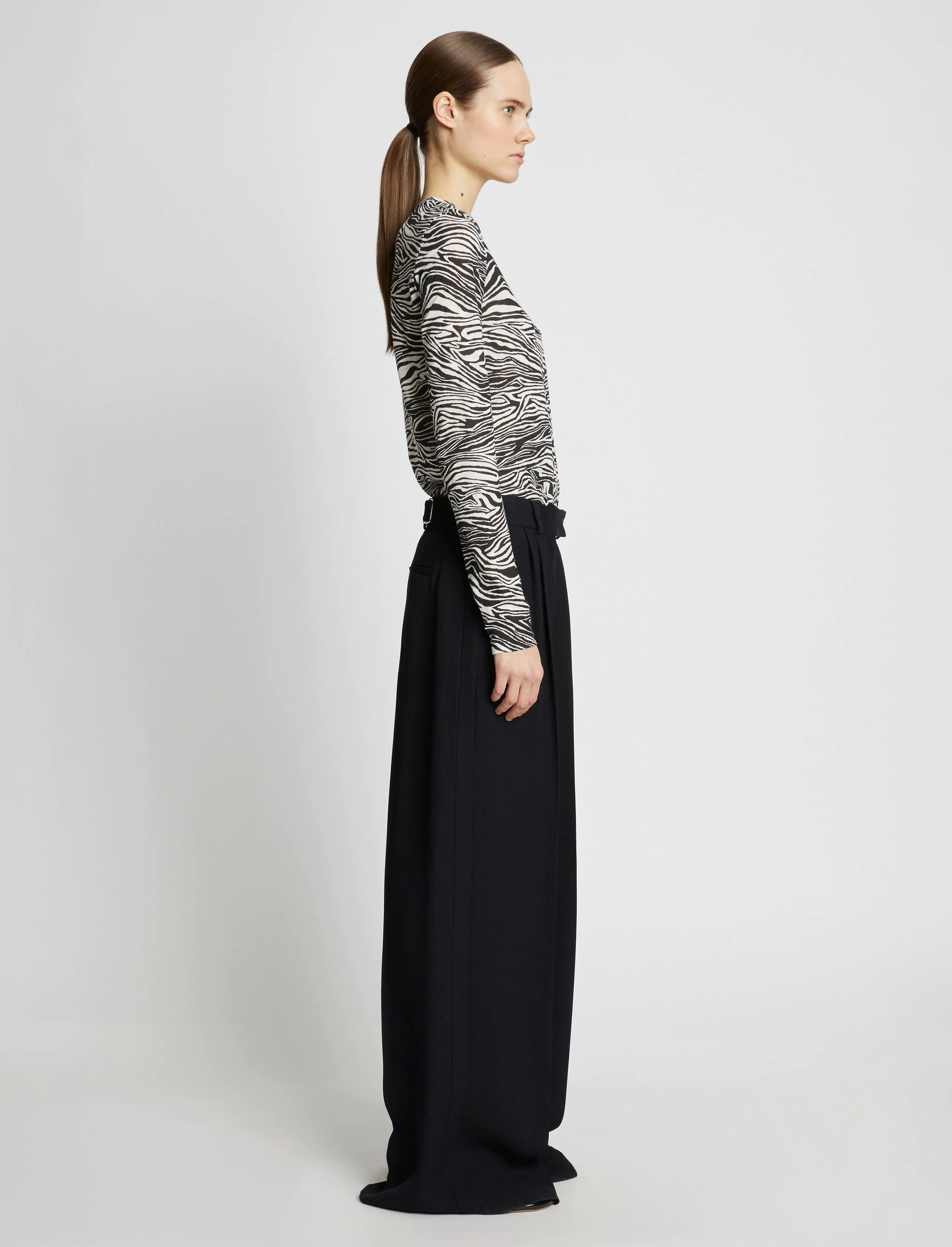 Printed Zebra Long Sleeve T-Shirt - 4