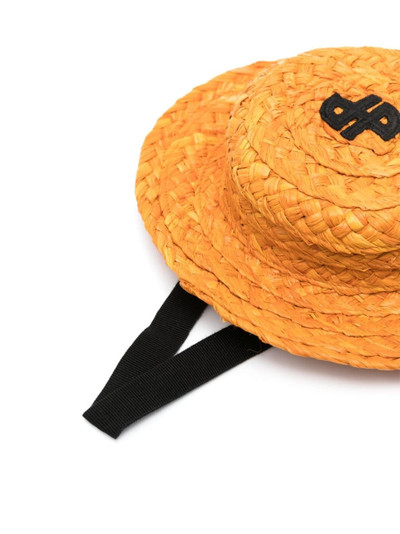 PATOU small woven-raffia boat hat outlook