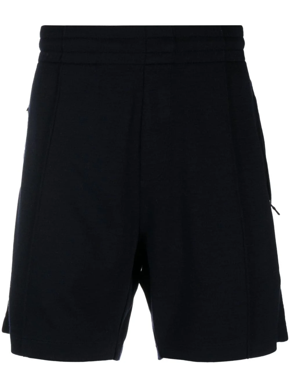 zip-pockets slip-on track shorts - 1