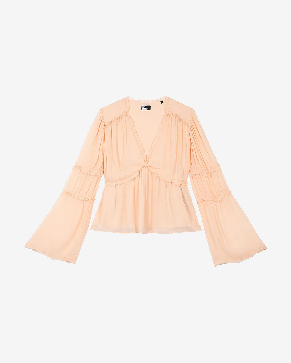 TOP WITH PEACH RUFFLES - 1