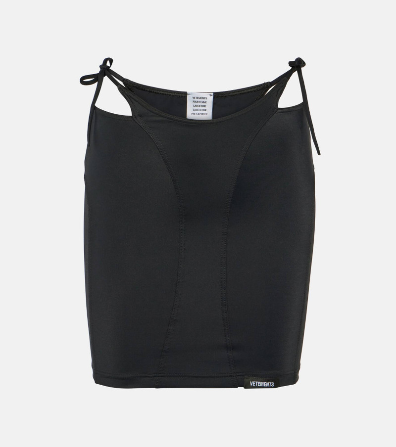 Deconstructed jersey miniskirt - 1