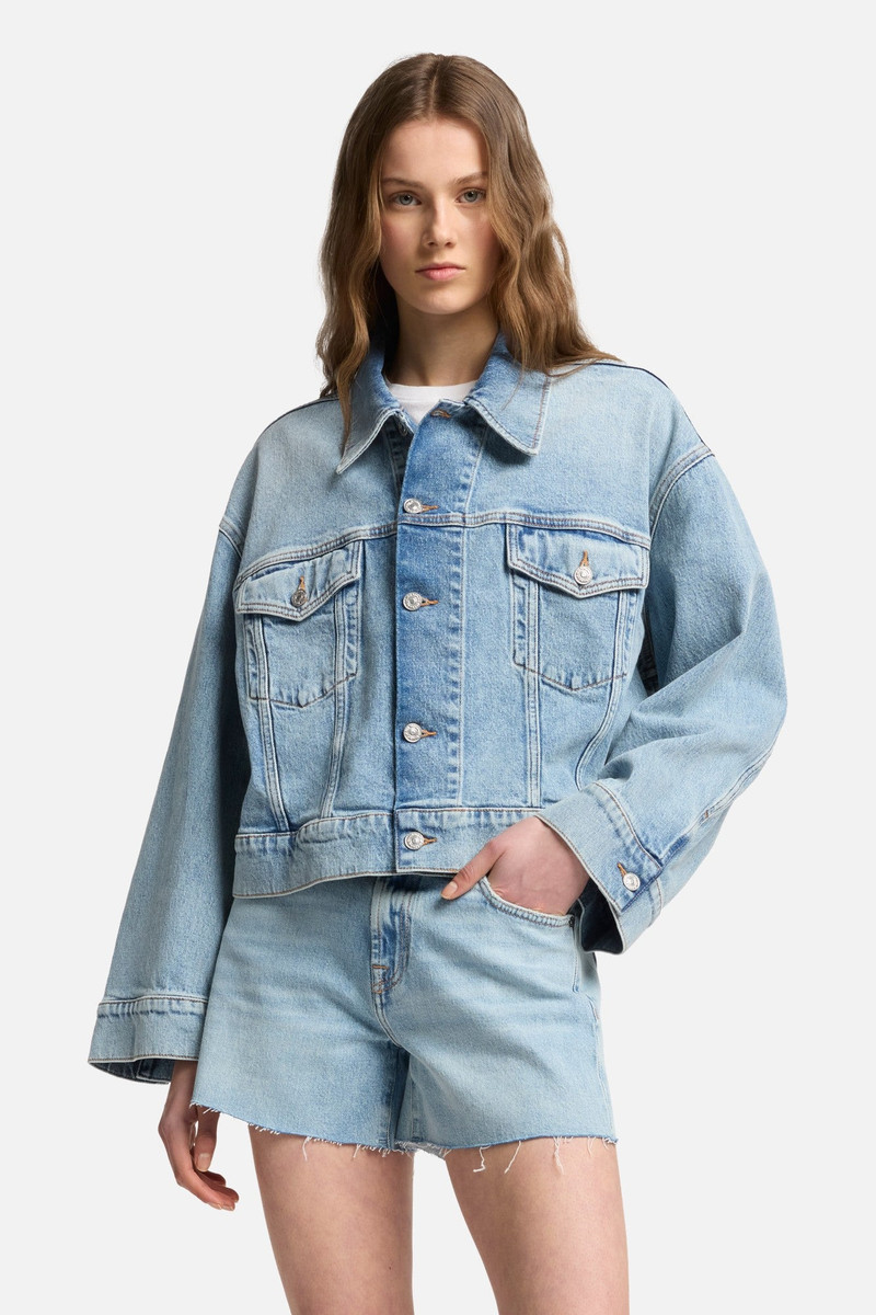 MANKIND Oli Cropped Trucker Jacket in Ode To 3