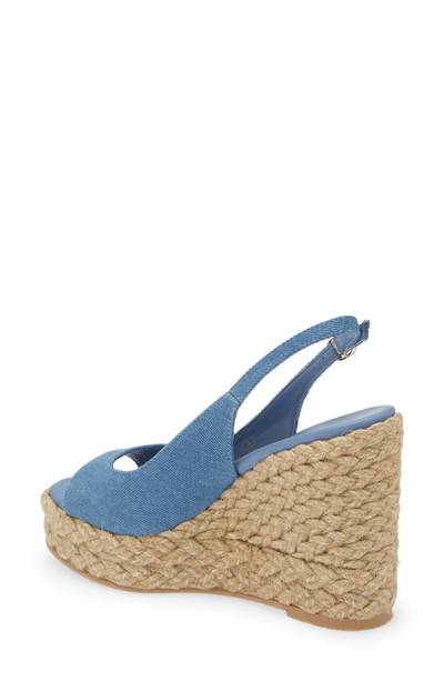 Stuart Weitzman Island Espadrille Wedge Sandal in Washed/Natural/vintage Denim outlook