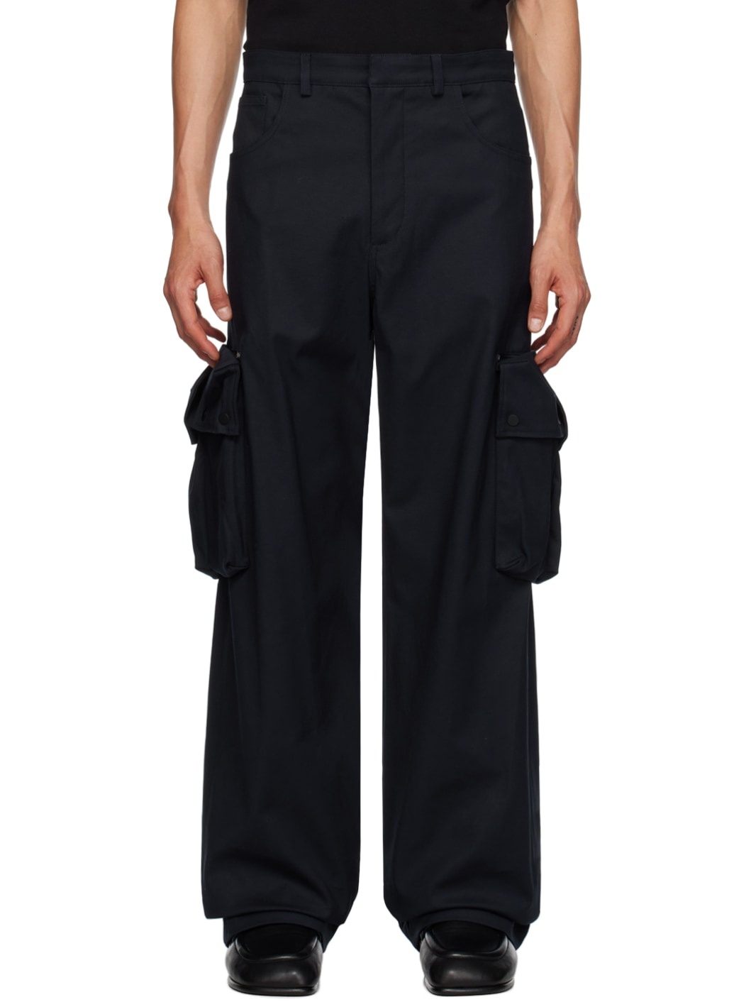 Navy Concealed Pocket Cargo Pants - 1