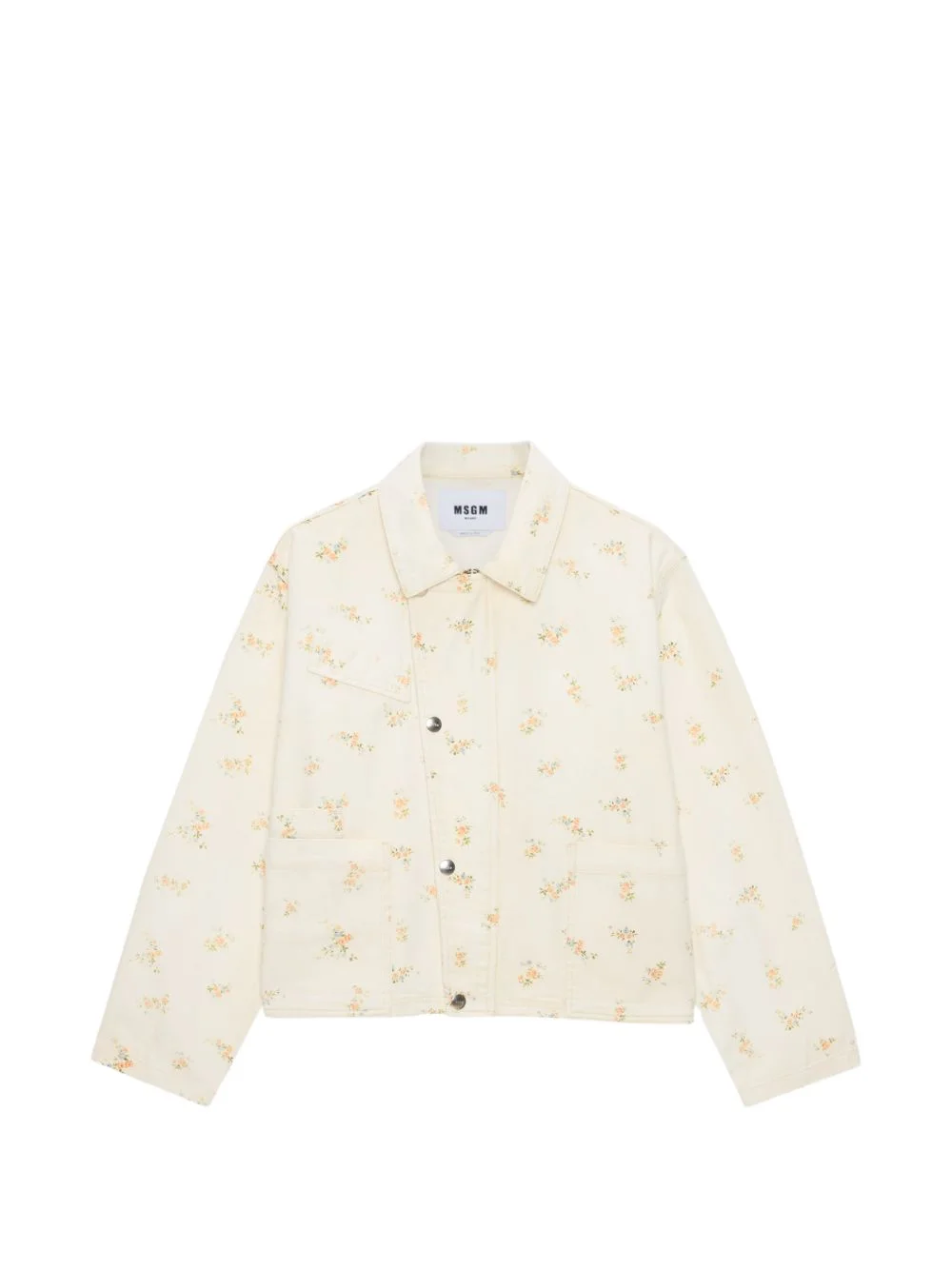 floral denim jacket - 1