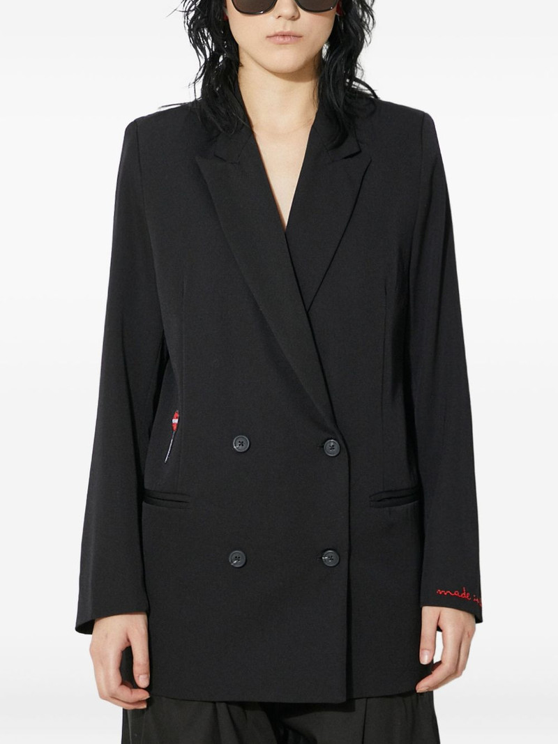 double-breasted embroidered blazer 1
