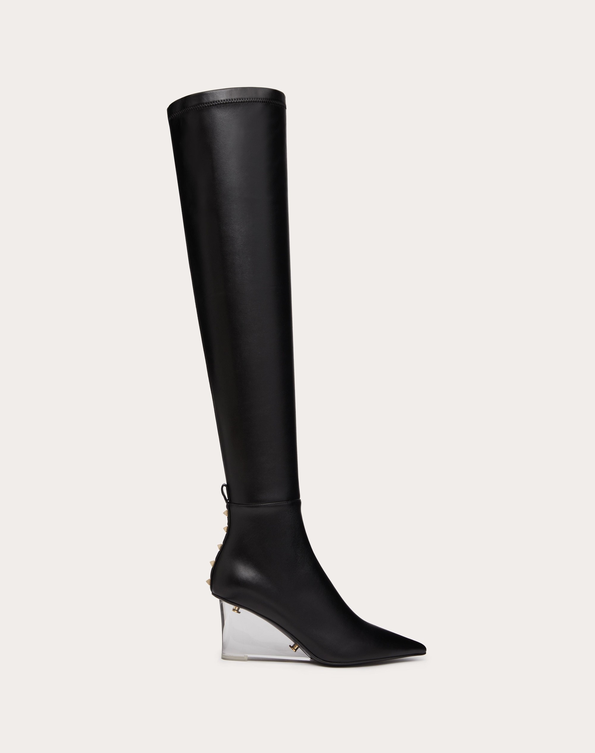 ROCKSTUD OVER-THE-KNEE BOOT IN STRETCH SYNTHETIC MATERIAL 75MM - 1