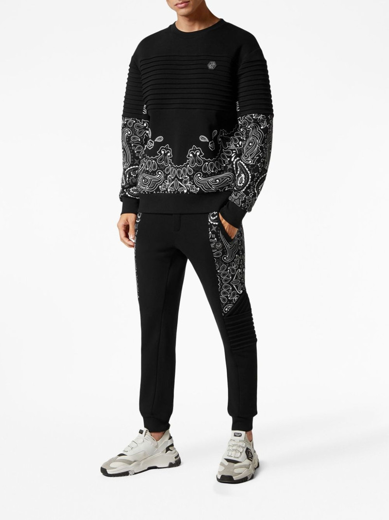 PHILIPP PLEIN paisley-print cotton sweatshirt outlook