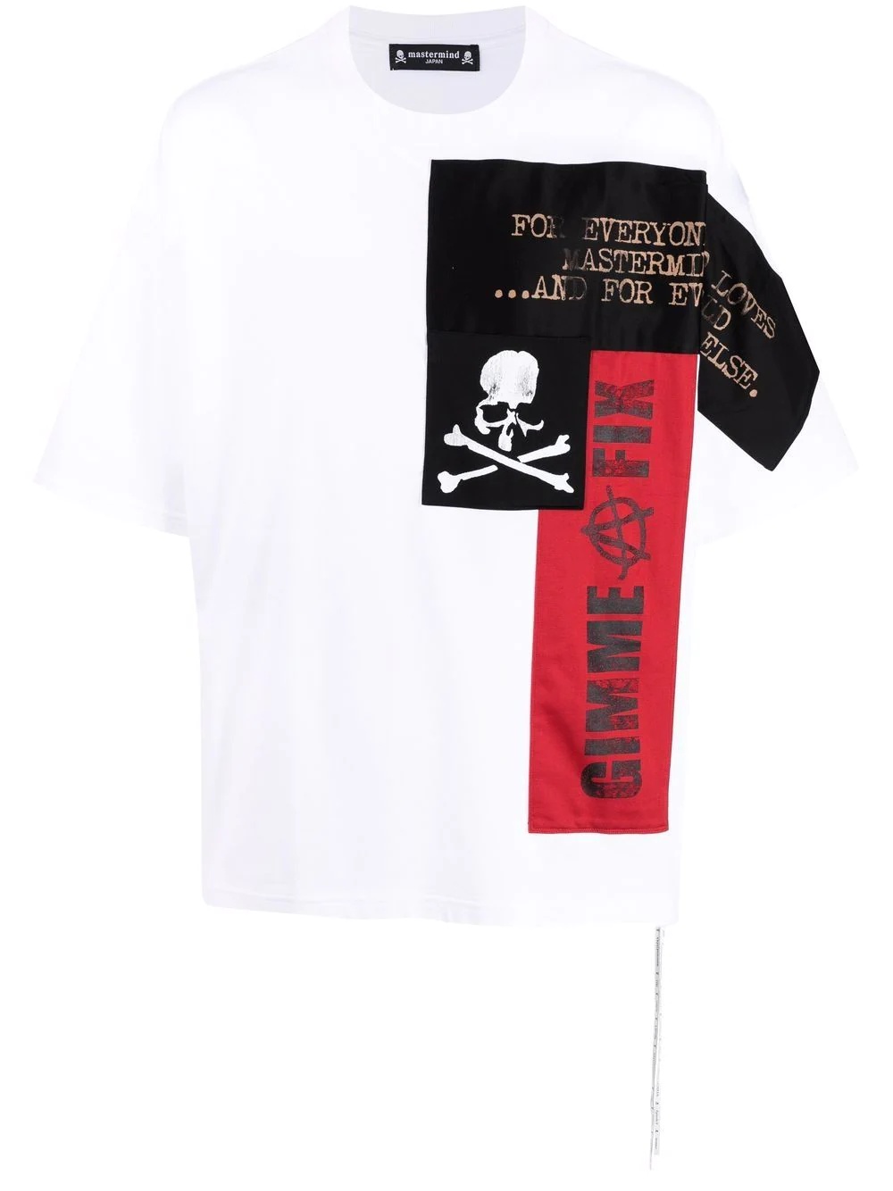 skull and crossbones slogan T-shirt - 1