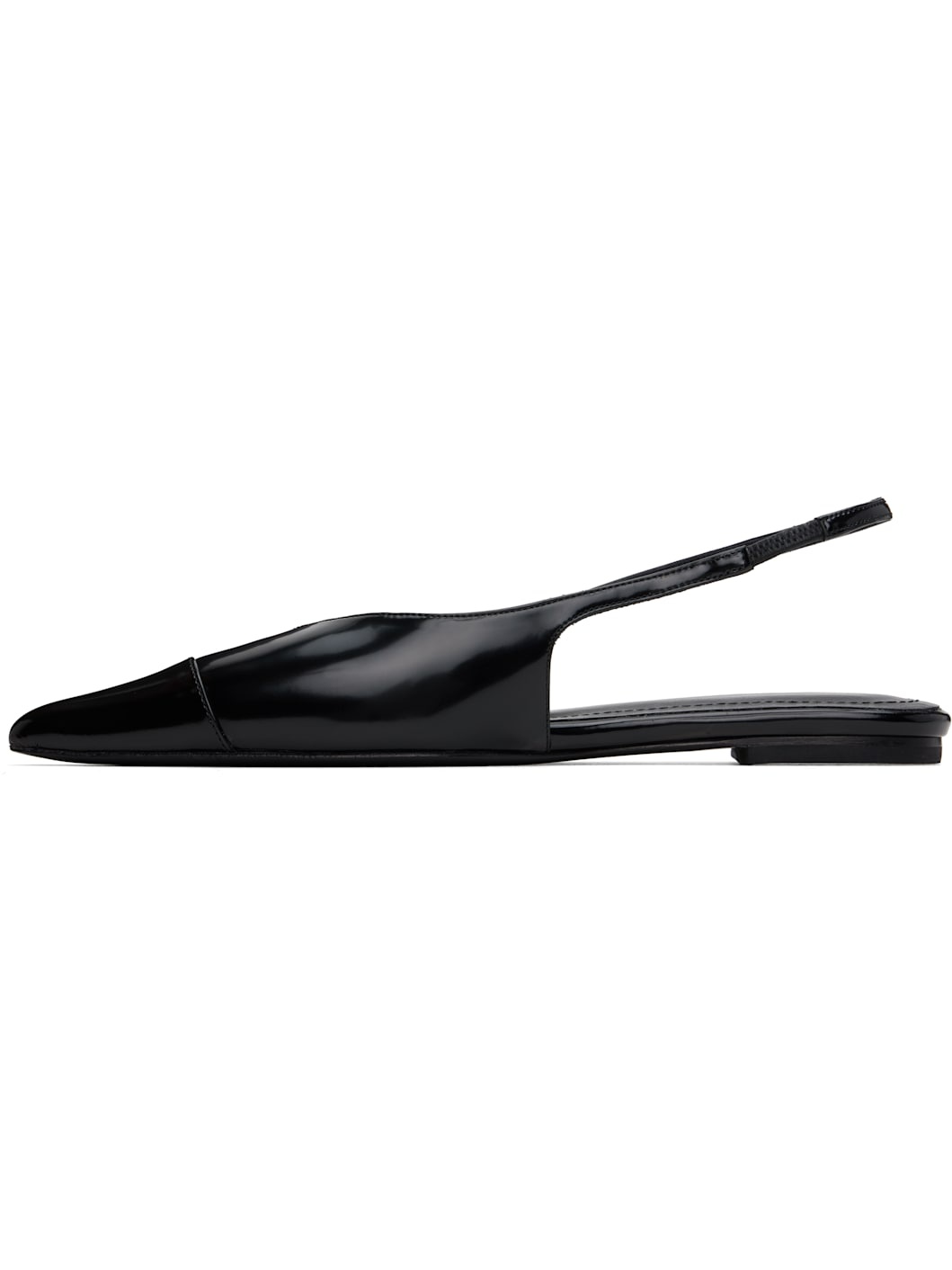 Black Elena Slingback Ballerina Flats - 3