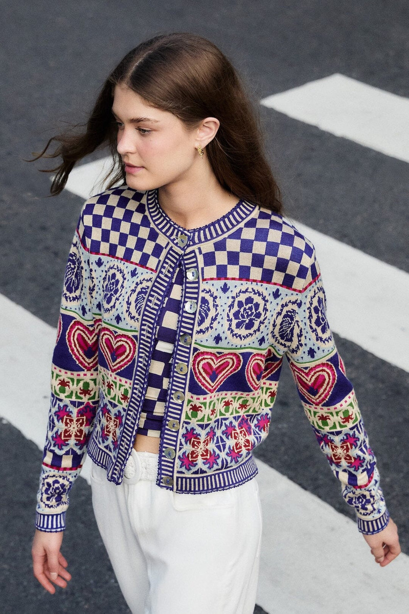 Rainbow Kaleidoscope Ainika Knit Cardigan 1
