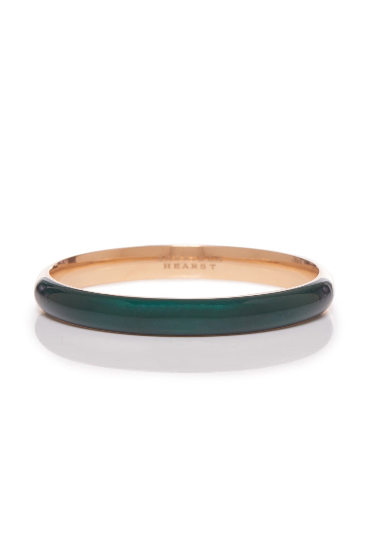 Vitreous Green Enamel & 18K Gold Bangle - 1