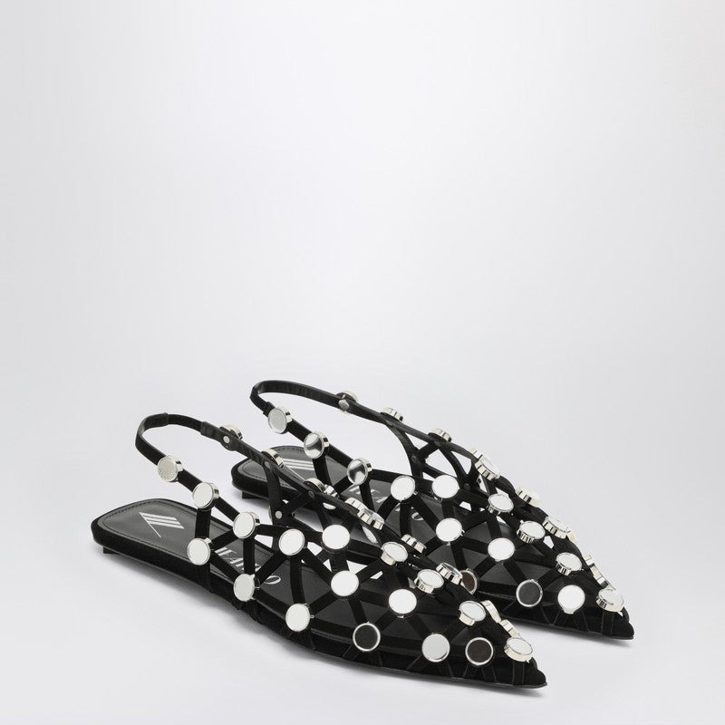 The Attico Black Grid Ballerina Women - 1