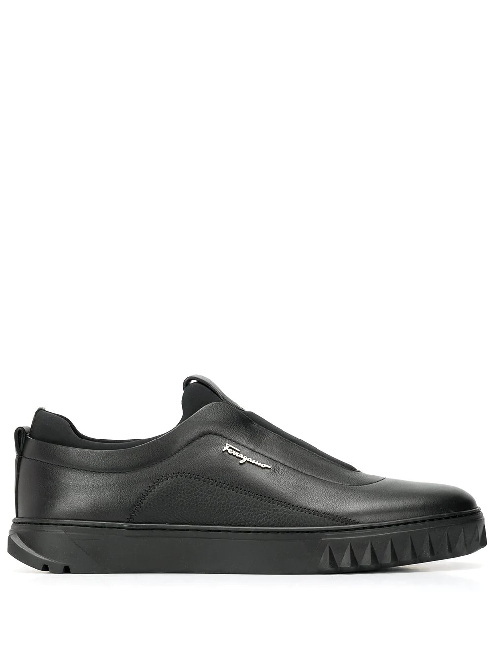 slip-on leather sneakers - 1