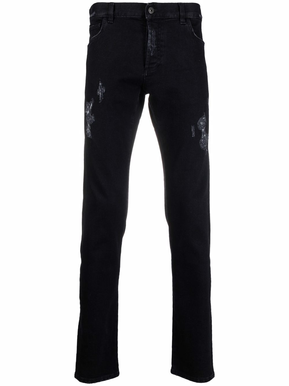 distressed slim-fit jeans - 1