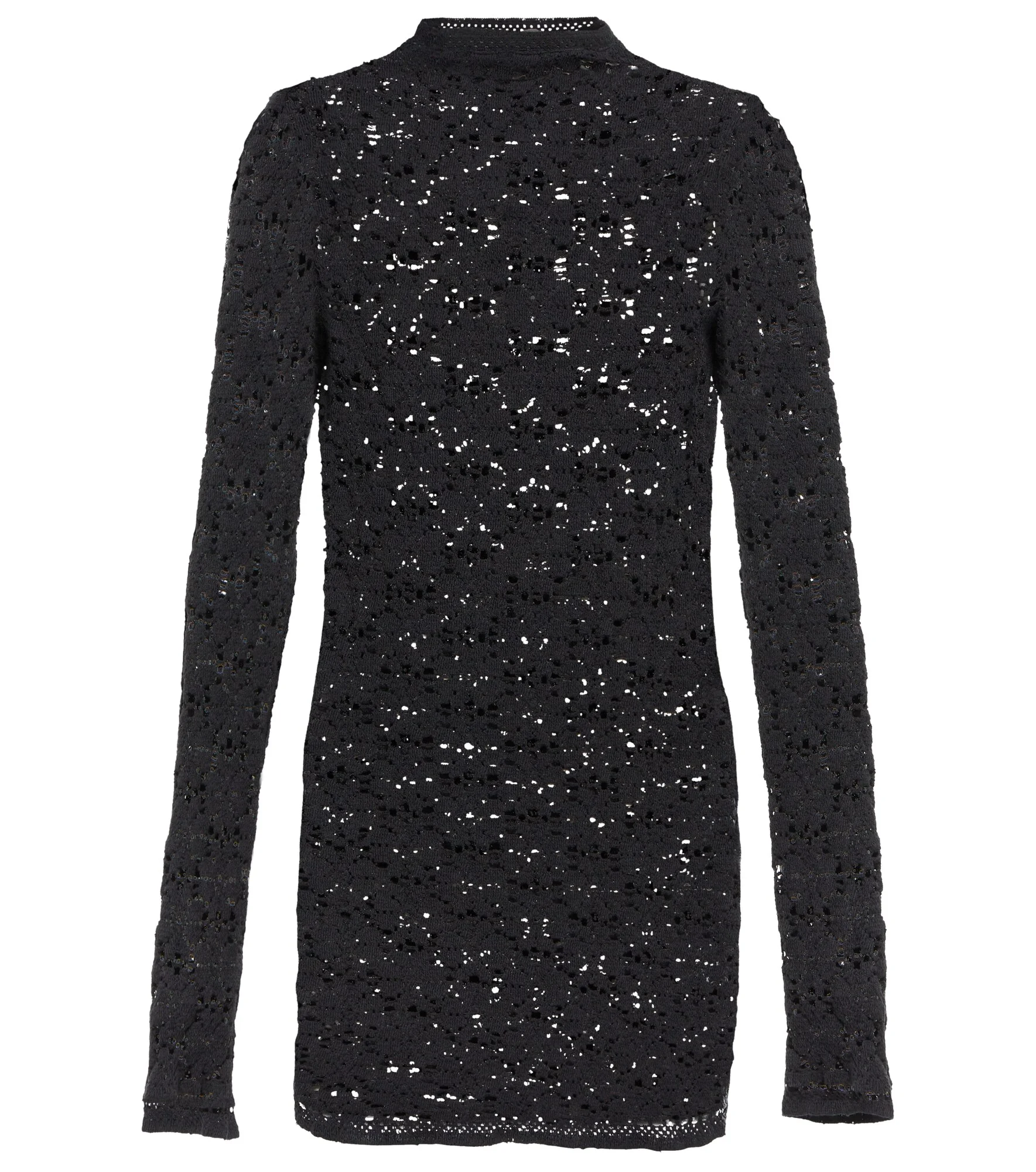 Embroidered cotton macramé top - 1