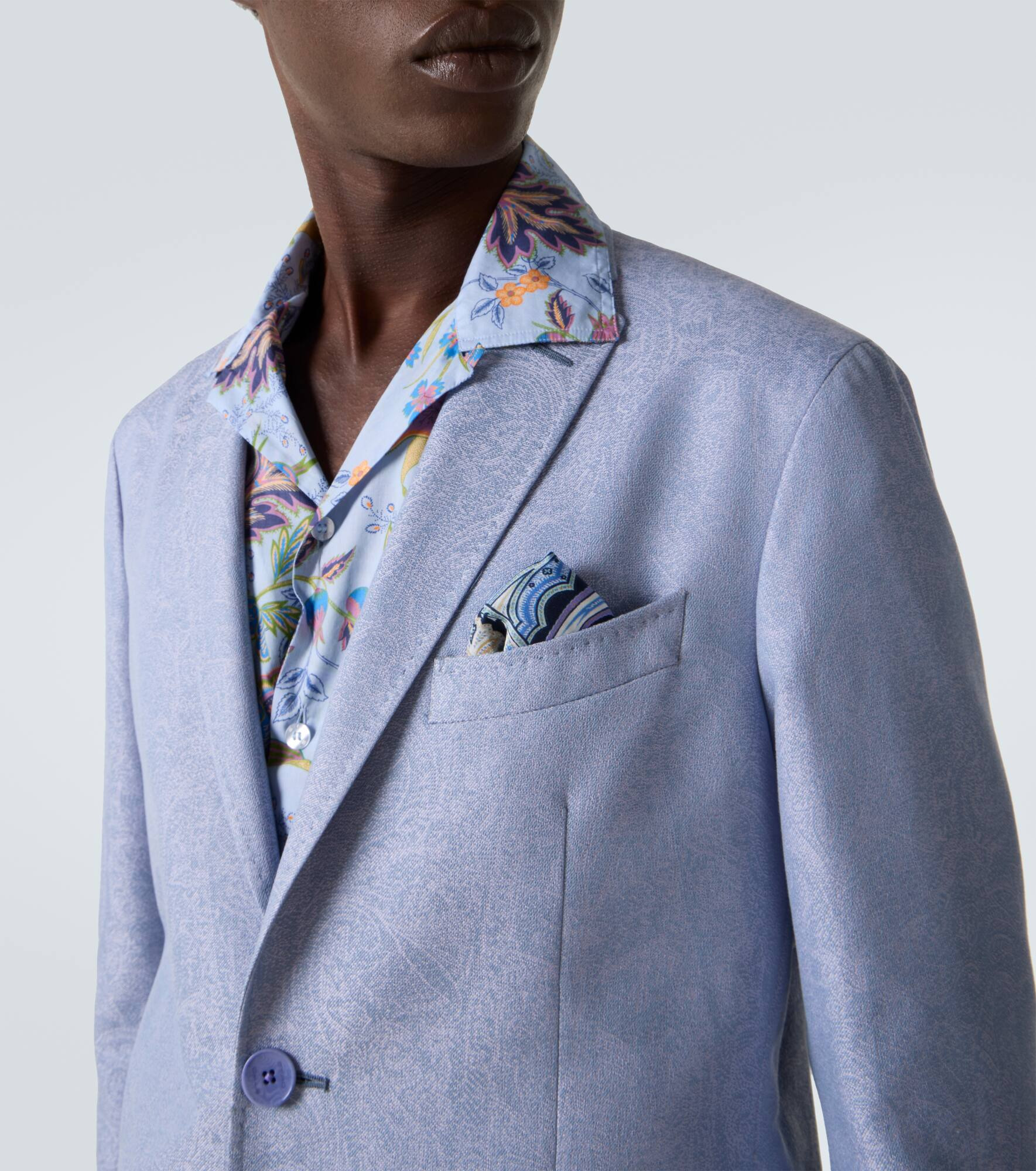 Cotton jacquard blazer - 6