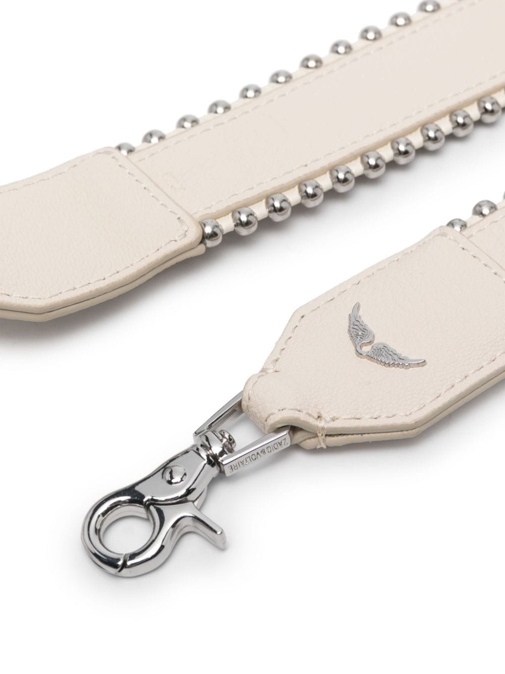 logo-plaque leather bag strap - 2