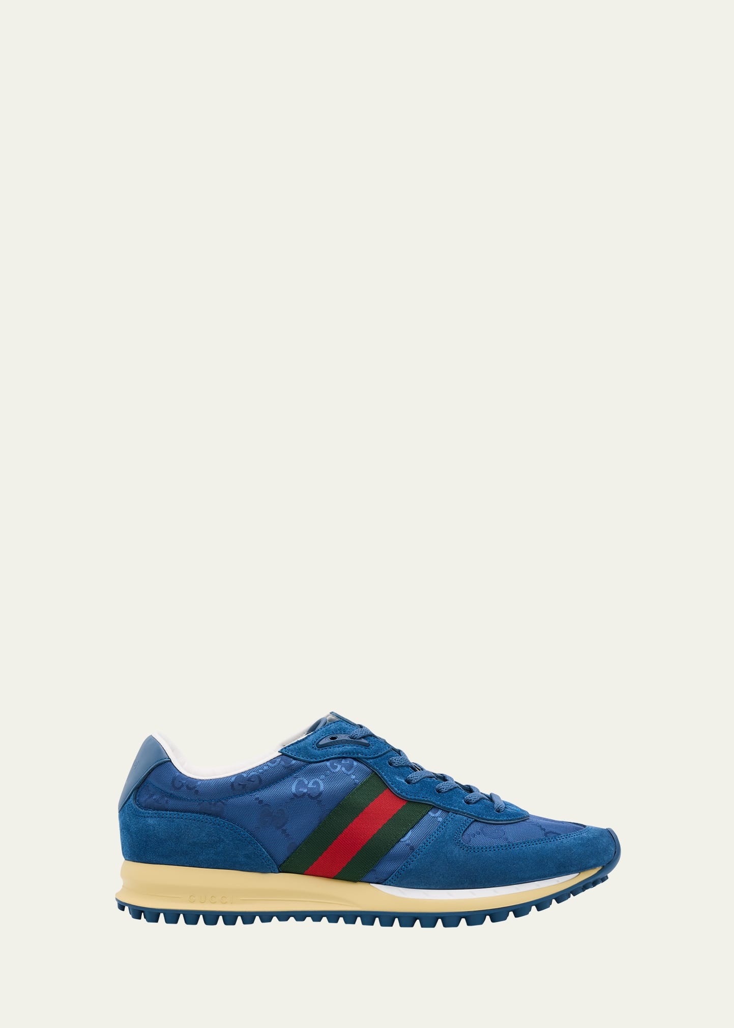 Men's Nora Suede and Nylon Guccissima Retro Sneakers - 1