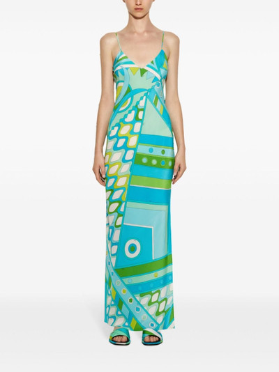 PUCCI Vivara-print silk maxidress outlook