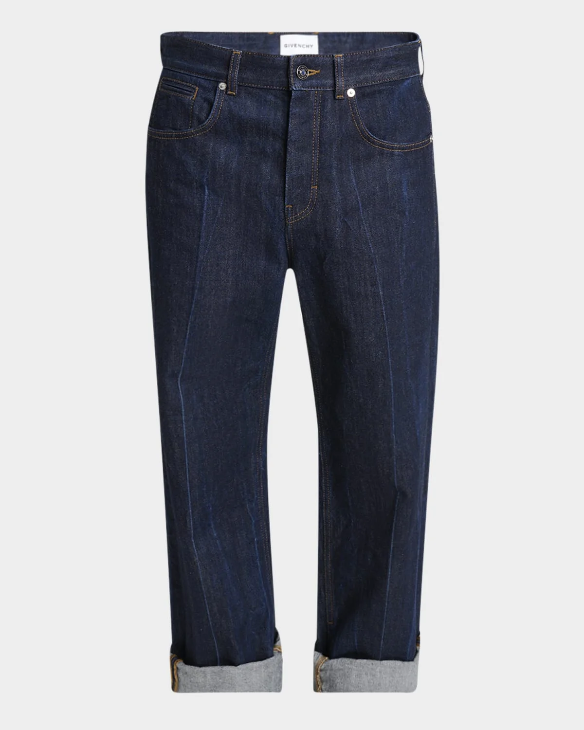 Men's Cuffed Wide-Leg Jeans - 1