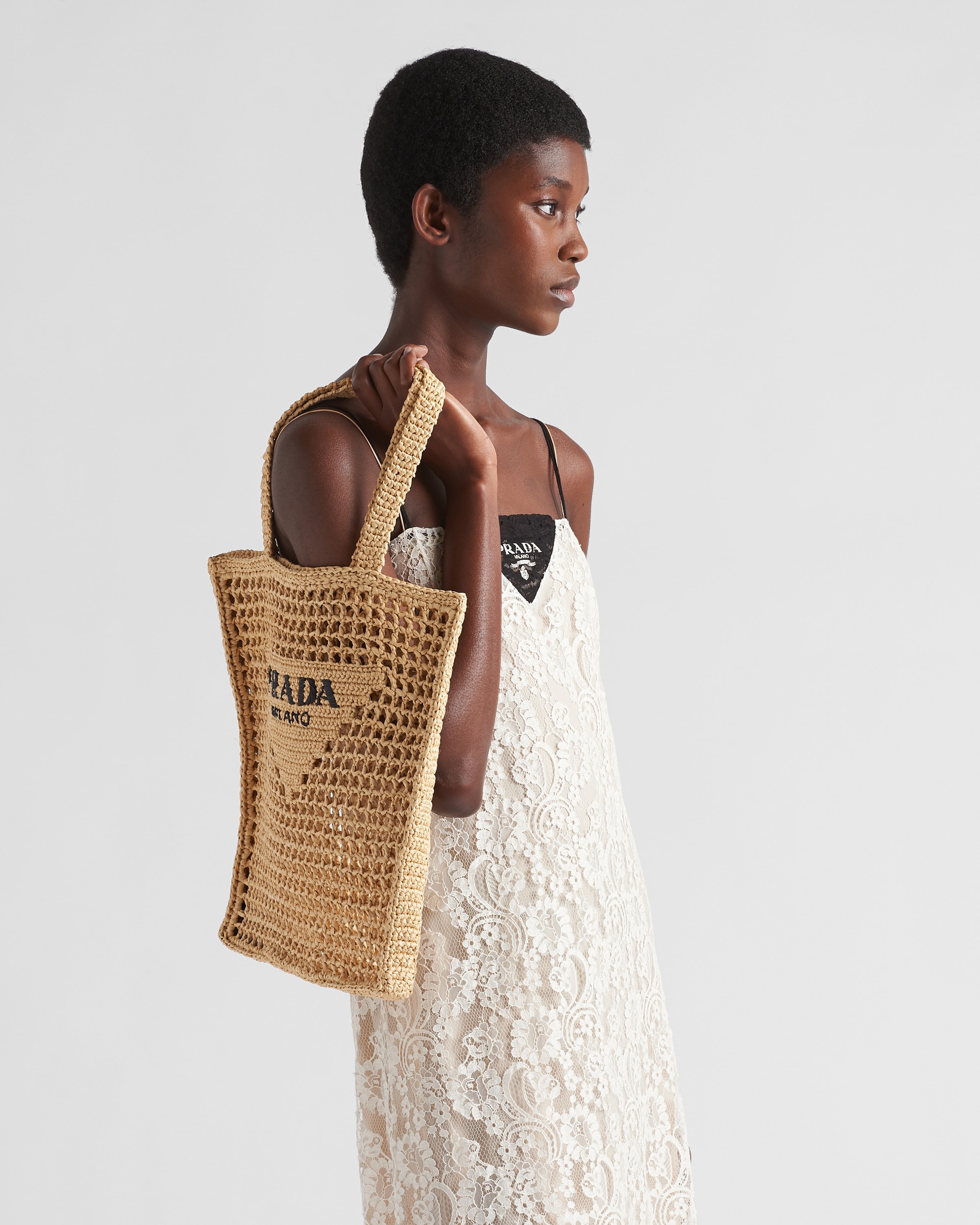 【プラダ・PRADA】Embroidered lace midi-dress Prada Embroidered lace midi-dress | prada | REVERSIBLE