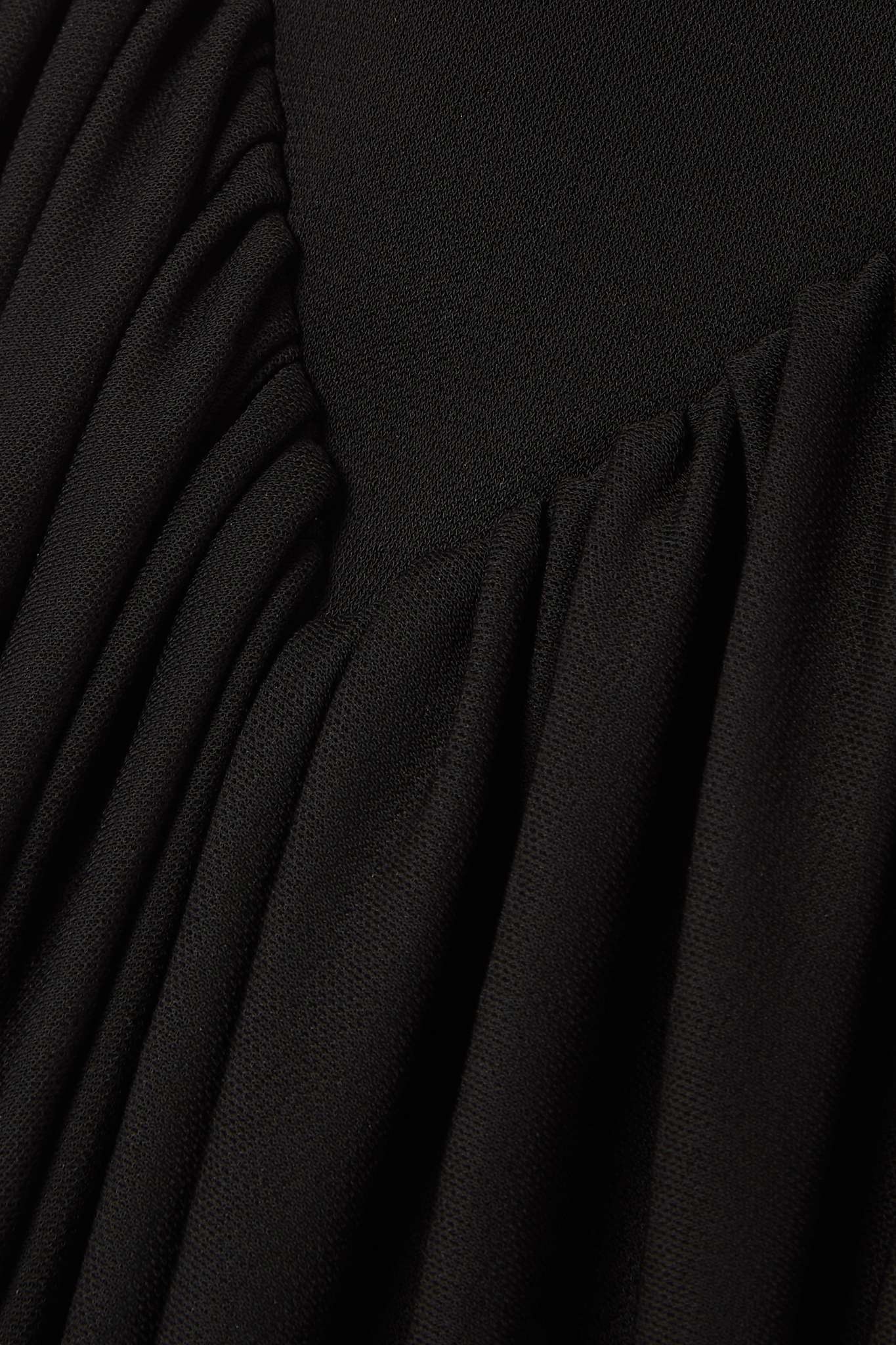 Strapless cropped ruched cotton-jersey top - 5