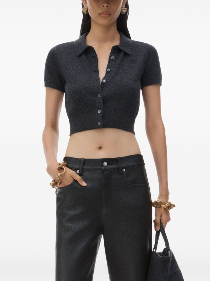 Alexander Wang logo-embroidered top outlook