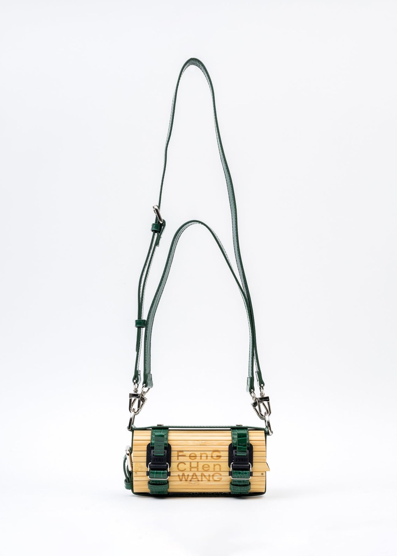 Green Croc Small Bamboo Bag - 1