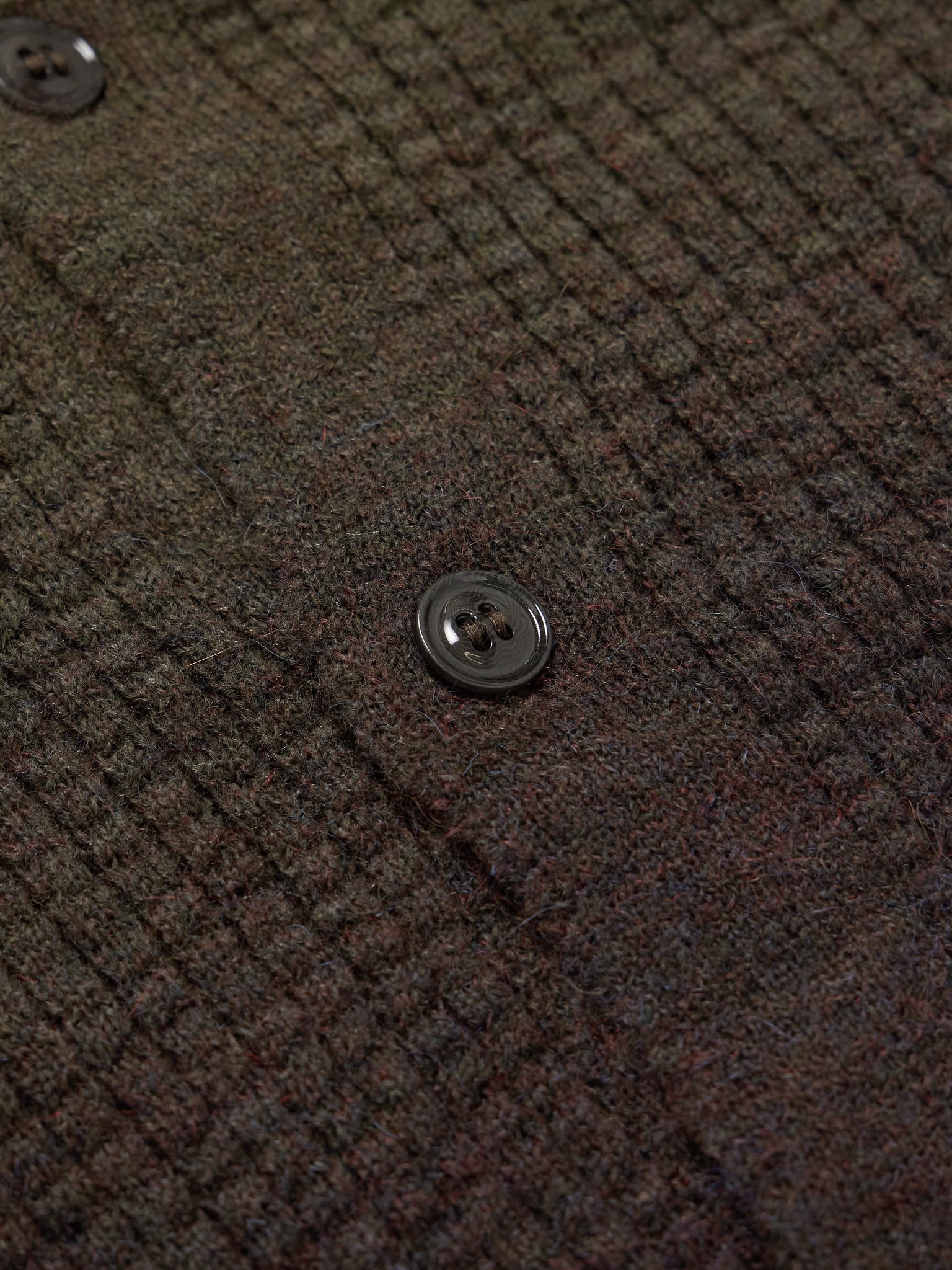 Thor 60009 Dégradé Waffle-Knit Cardigan Green - 4