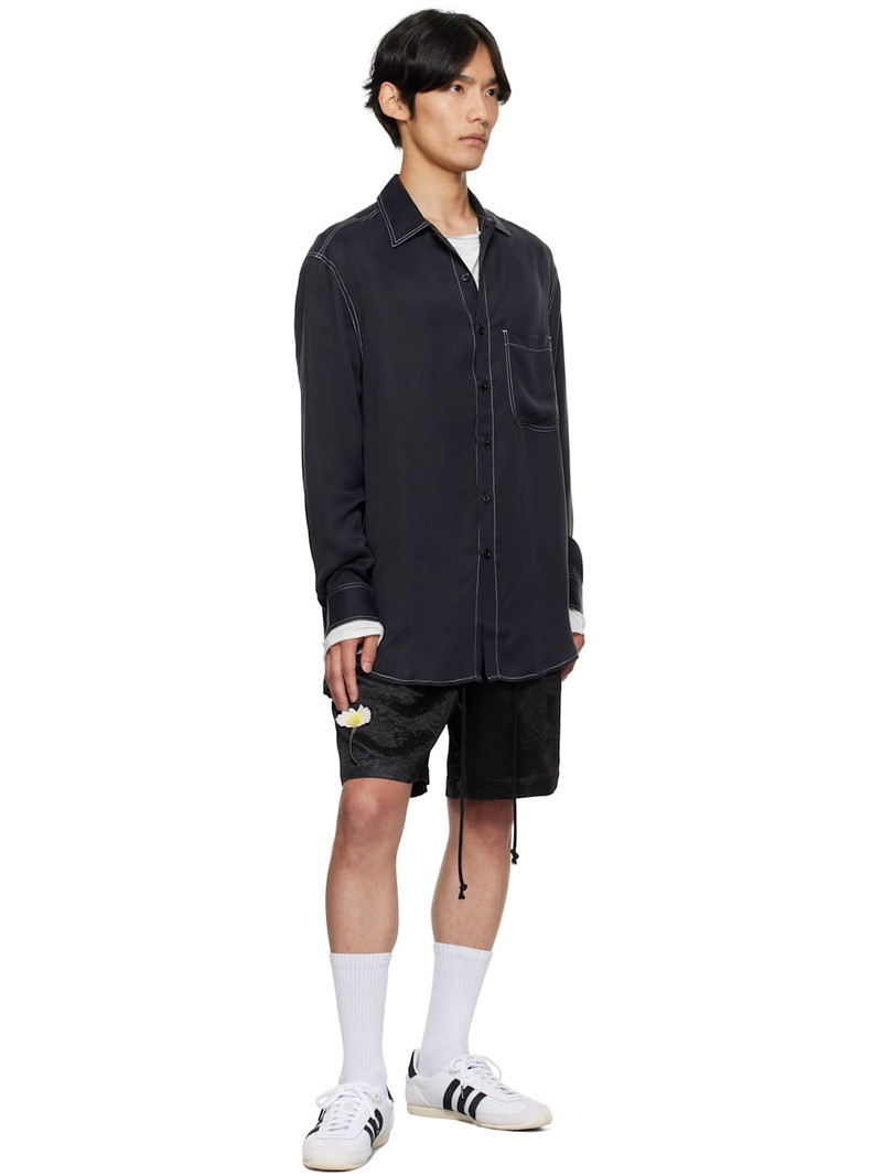 Song for the Mute Black L/S Oversized Shirt outlook