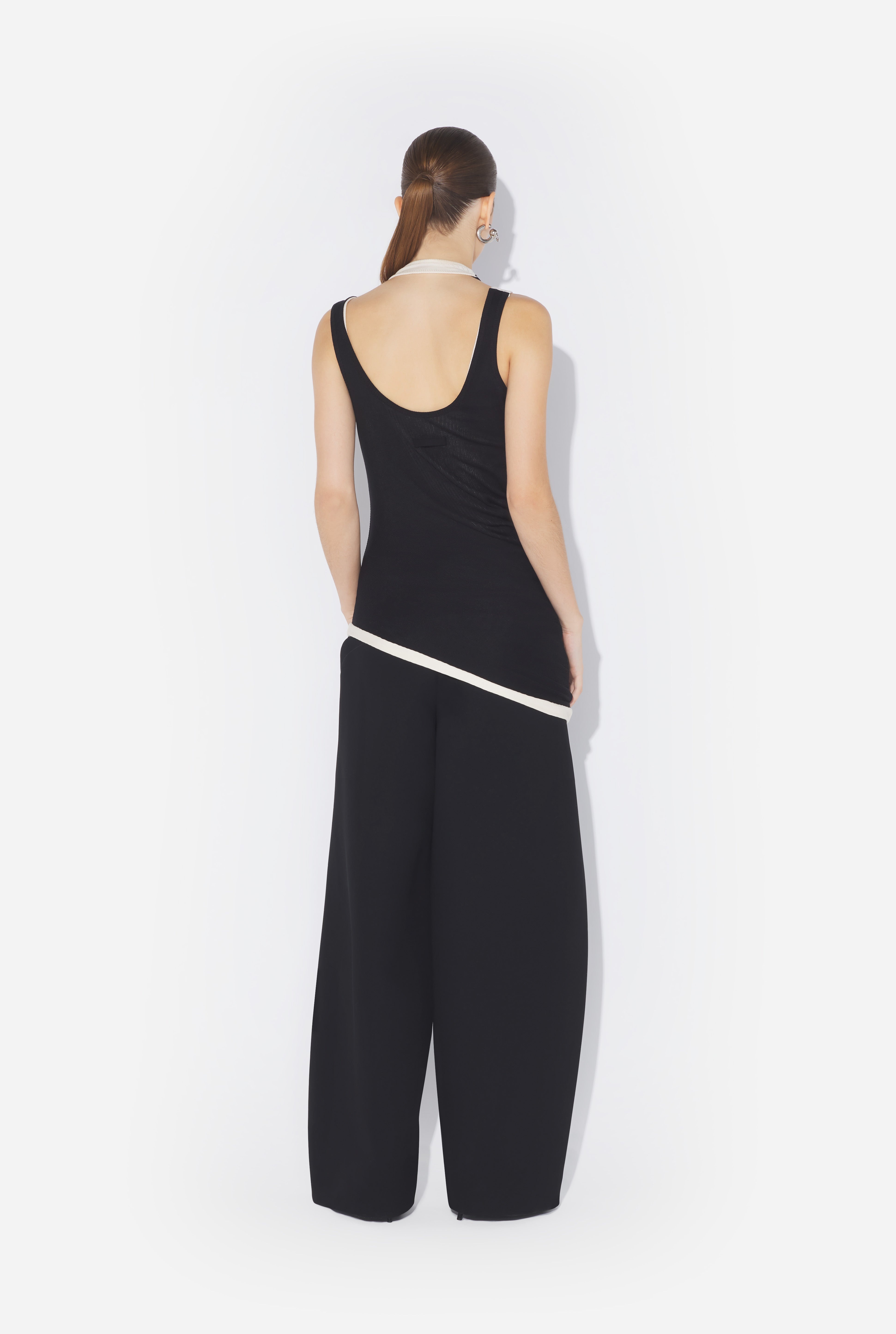 THE BLACK DRAPED DOUBLE TANK TOP - 3
