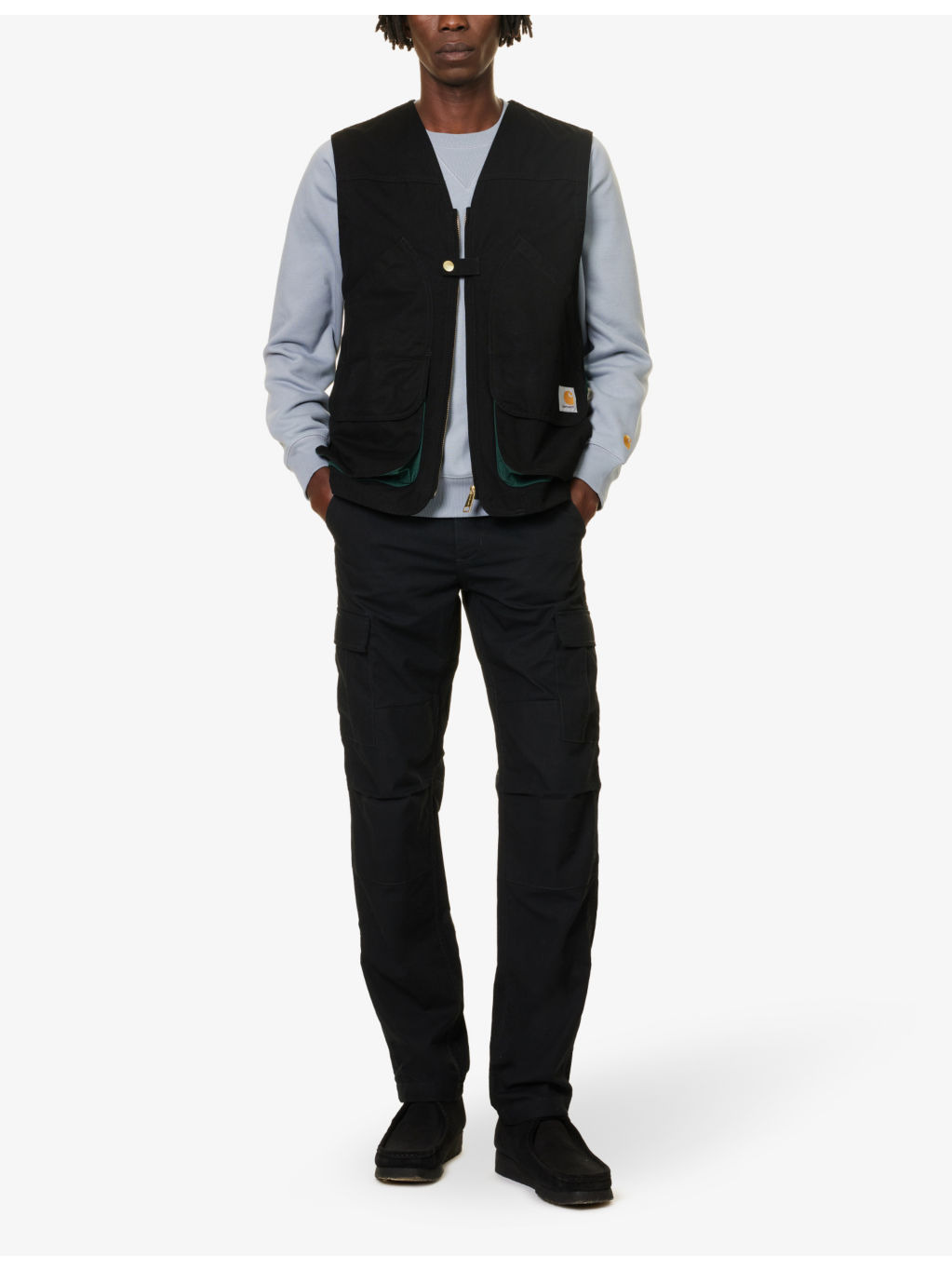 Aviation straight-leg regular-fit cotton-canvas cargo trousers - 2