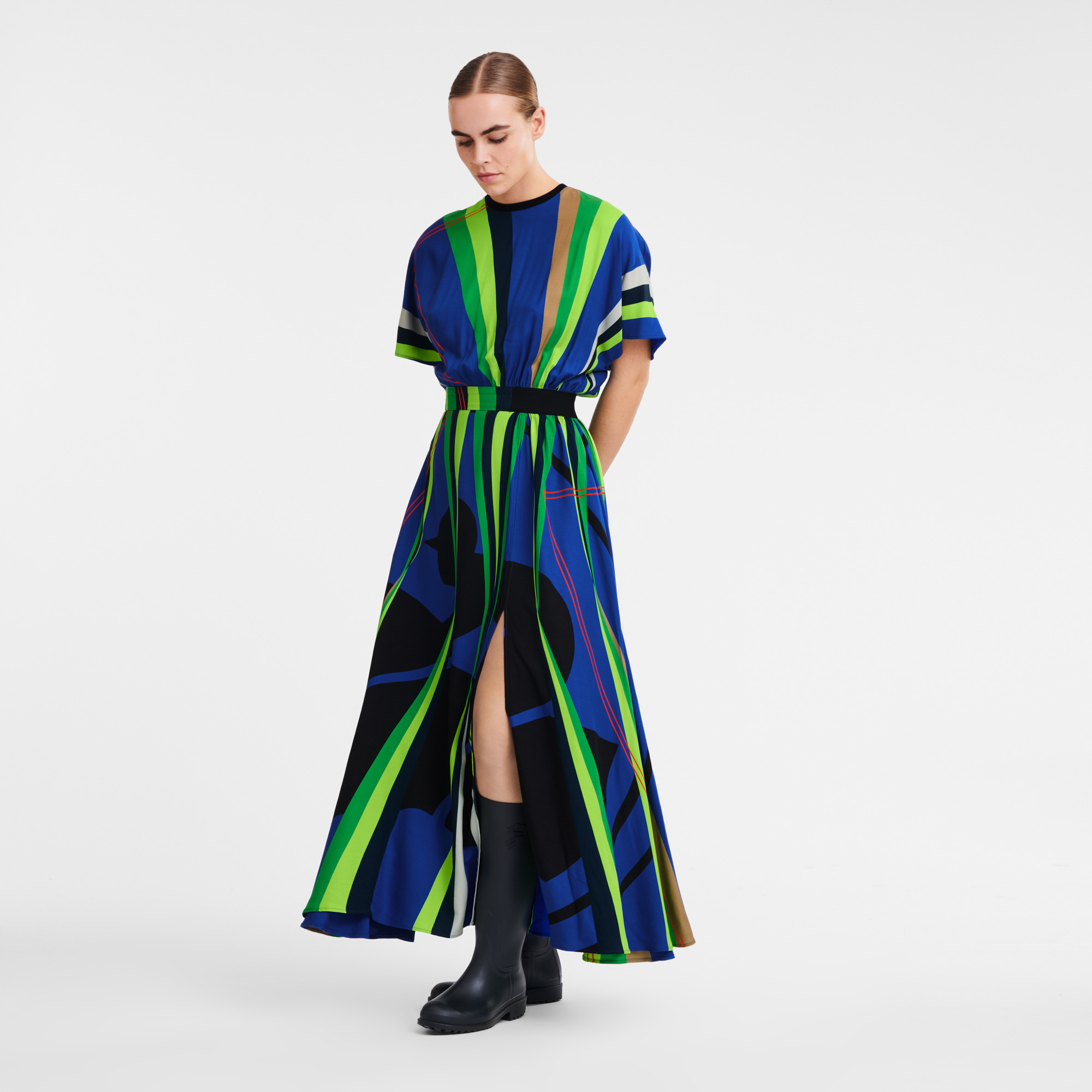 Long dress Green - Crepe - 4