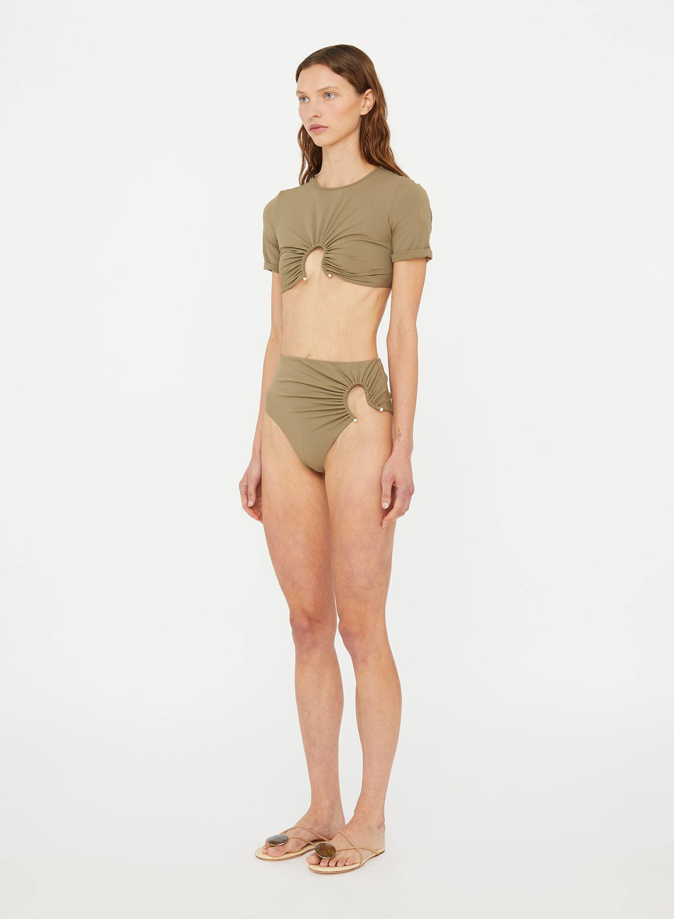 Ruched Crescent Swim Tee - 3