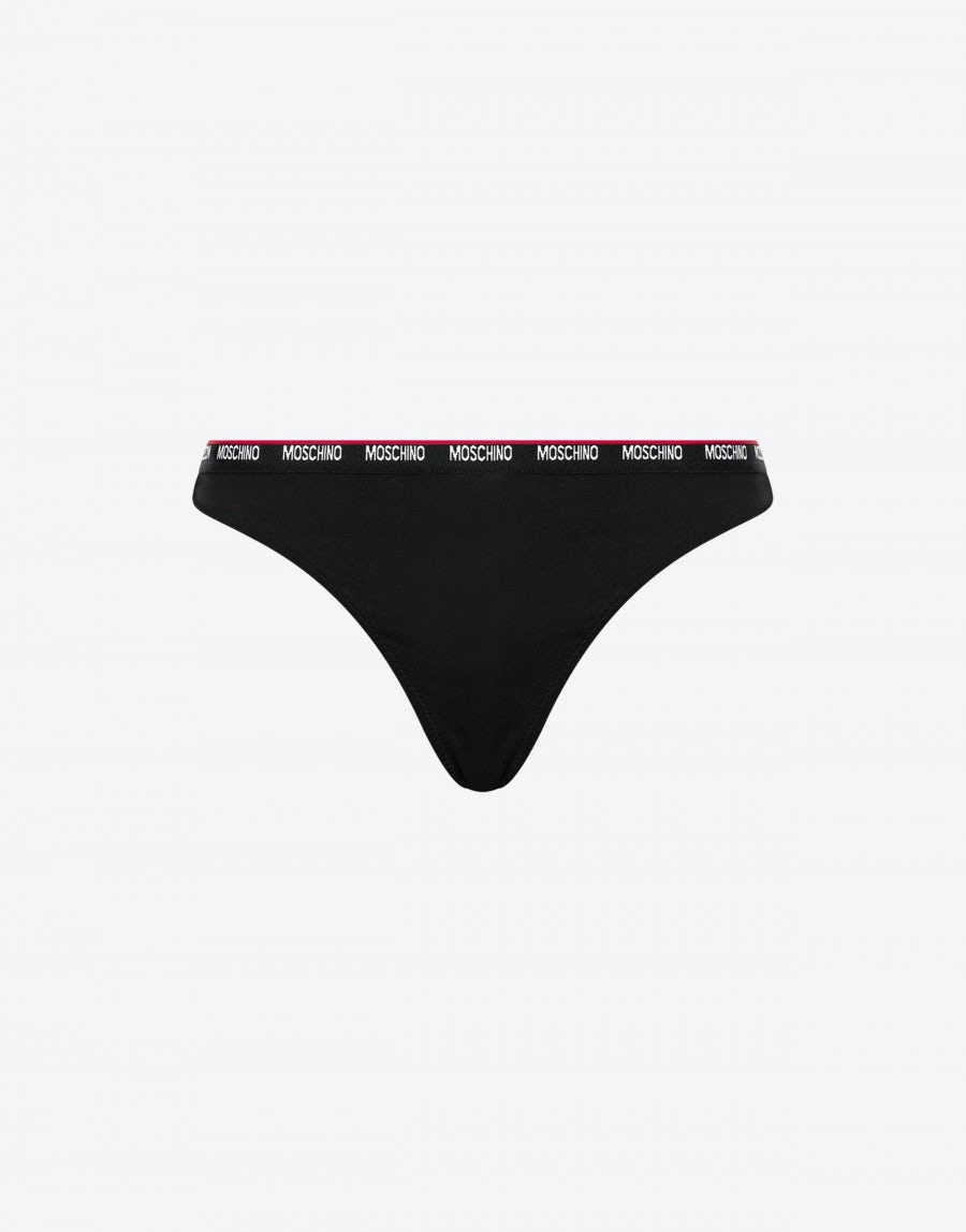 MINI ELASTIC JERSEY THONG - 1