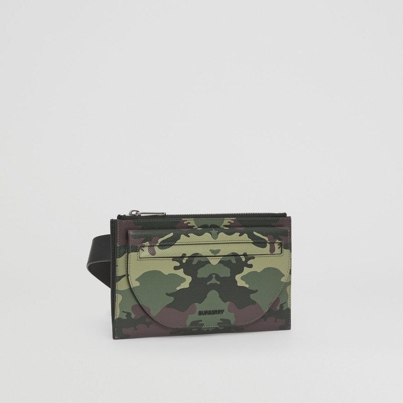 Camouflage Print Leather Olympia Belt Bag 7