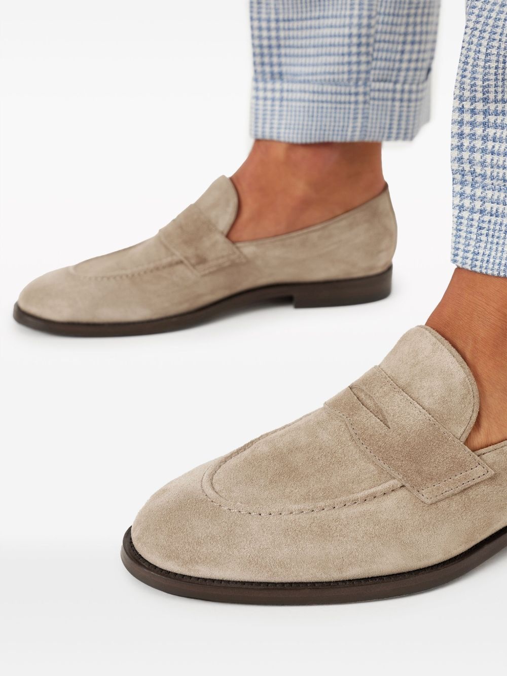 suede penny loafers - 5
