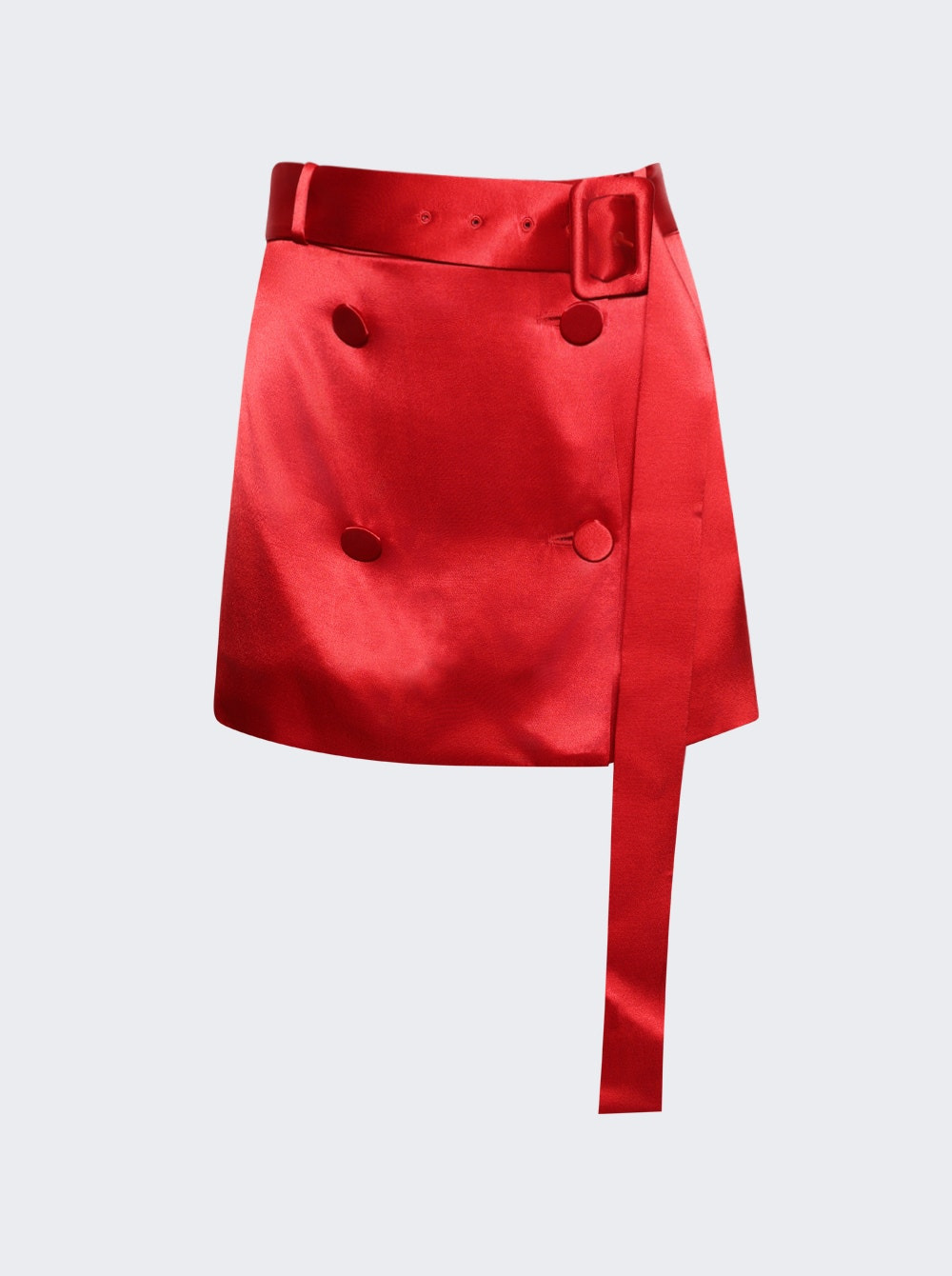 Mini Wrap Skirt Red - 1