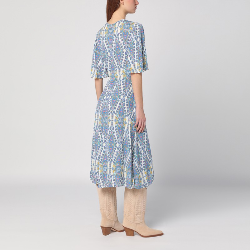 Etro Flared Midi Dress With Multi-Coloured Print Women - 2