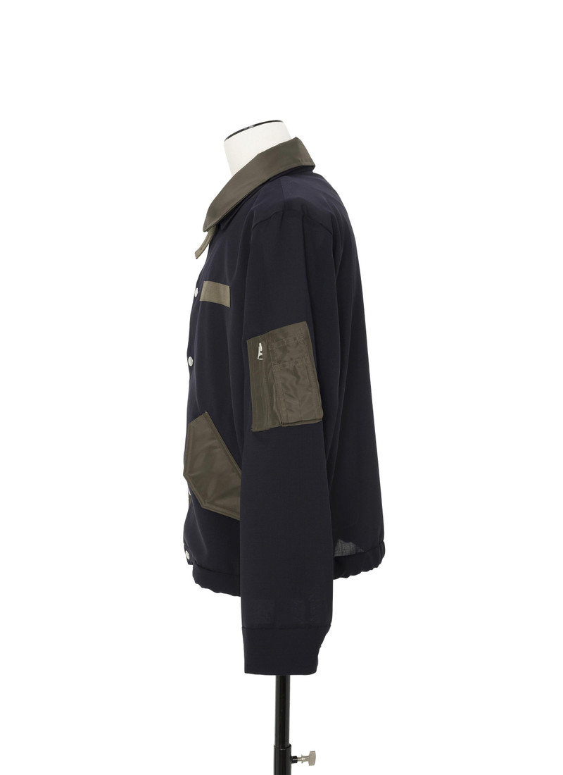Wool Suiting x Nylon Twill Jacket 4