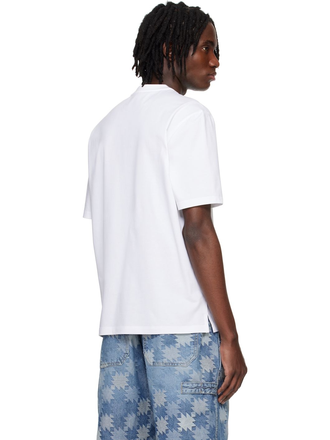 White Embroidered Logo T-shirt - 3