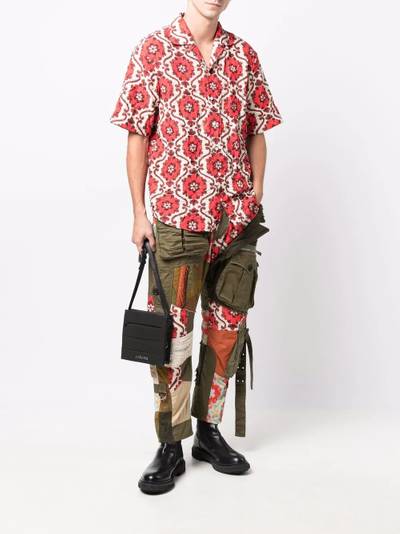 DSQUARED2 creased-effect floral-print shirt outlook